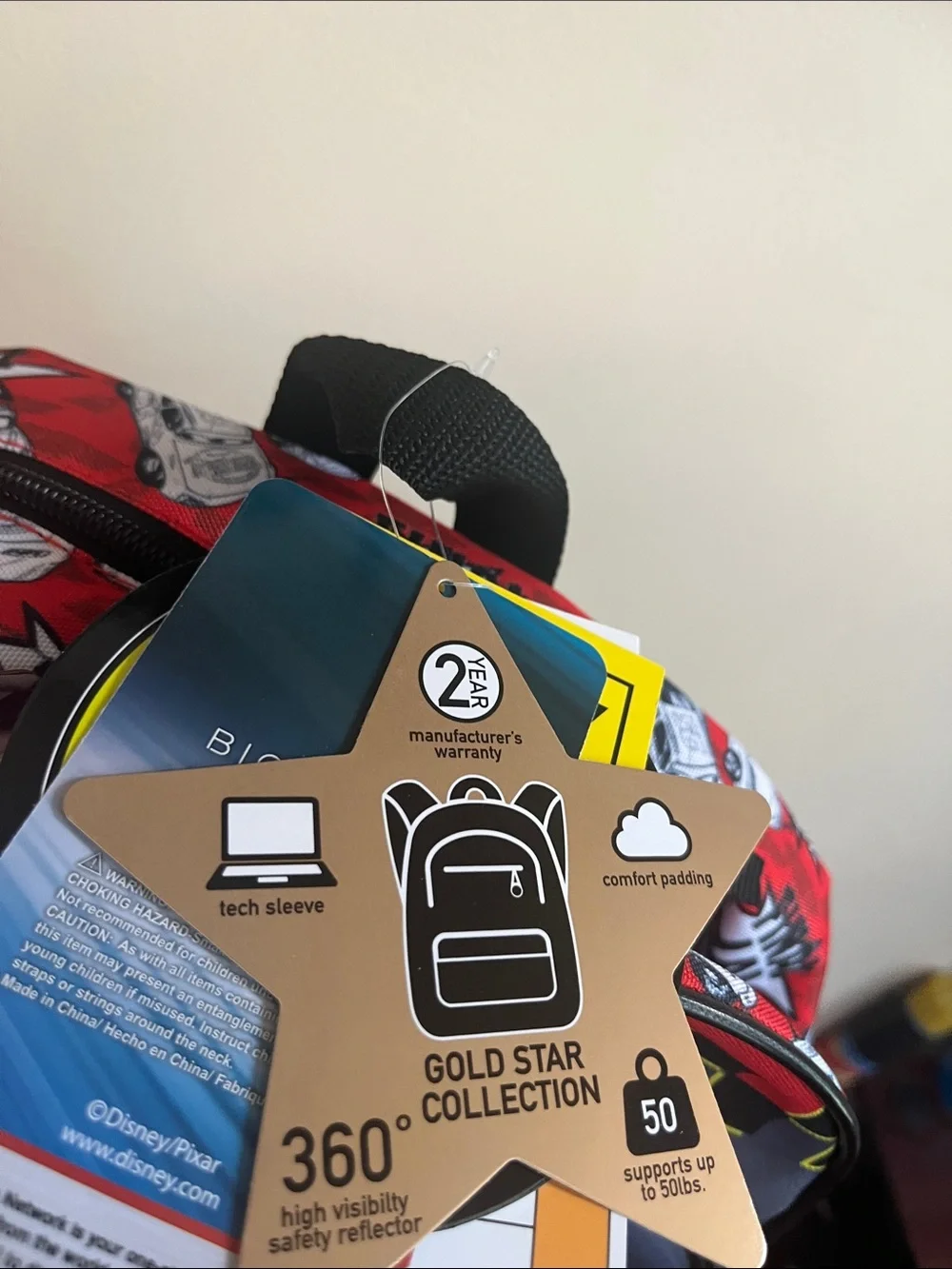 Lightning McQueen Red Kids Backpack - Race Ready
